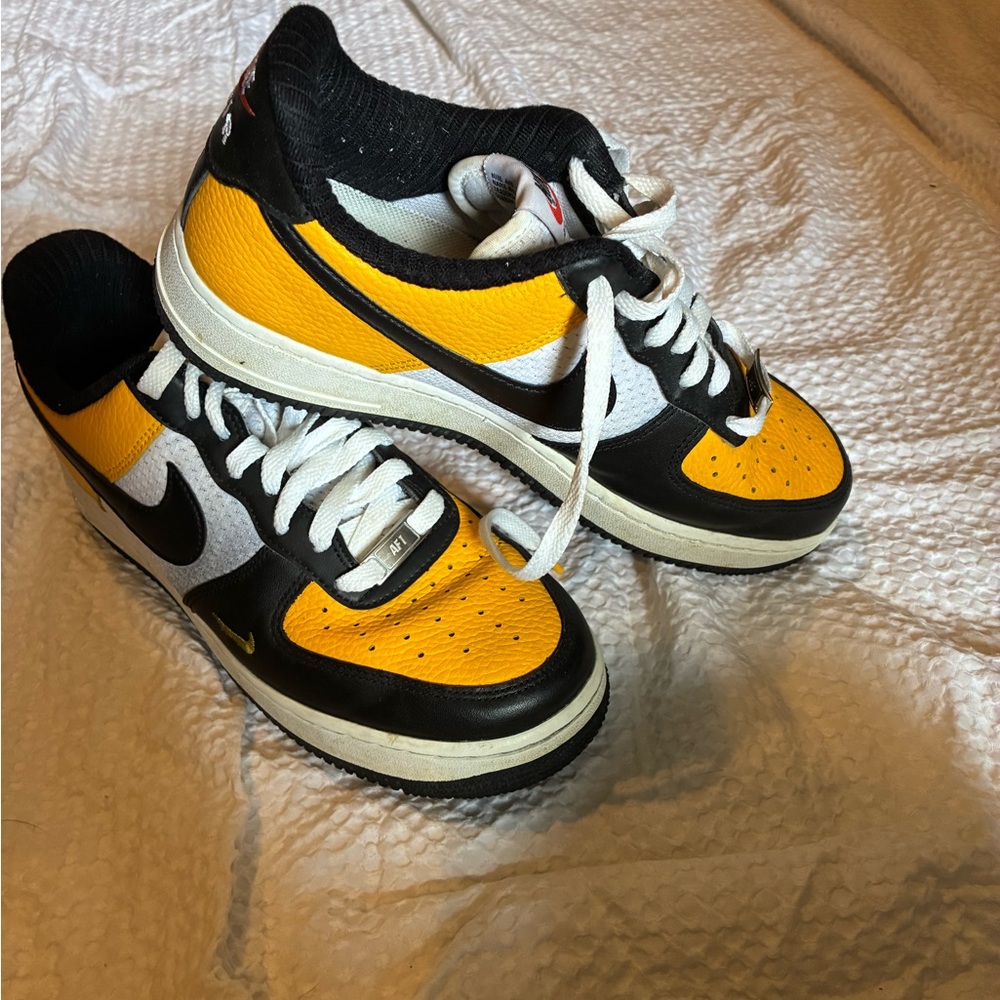 Nike Air Force Ones - Yellow and Black Sneakers 9-9.5